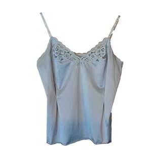 Vintage vanity fair slip/camisole top light mermaid blue